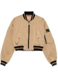 Ermanno Scervino cropped bomber jacket - Brown