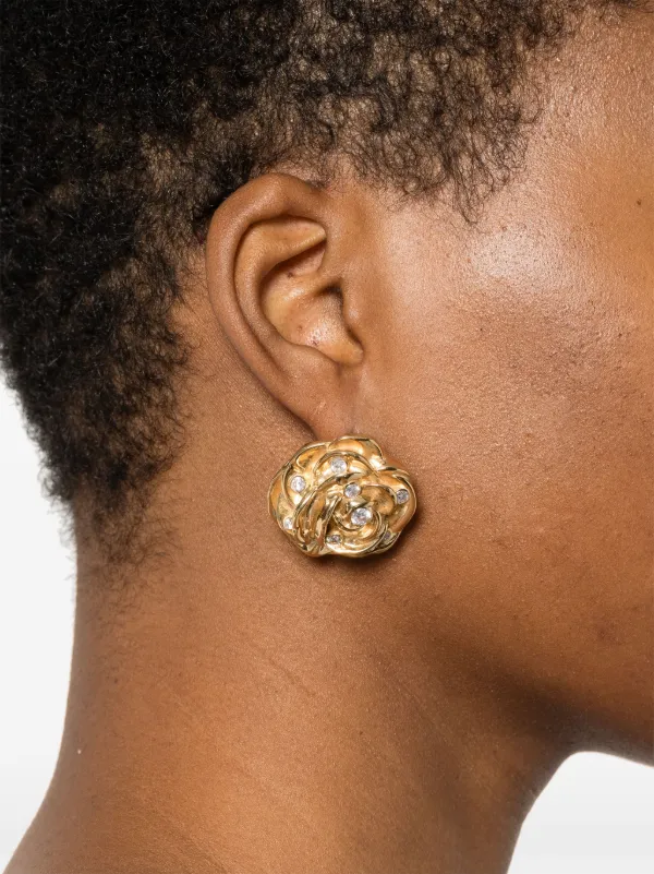 Magda Butrym Rose clip-on Earrings | Gold | FARFETCH JO