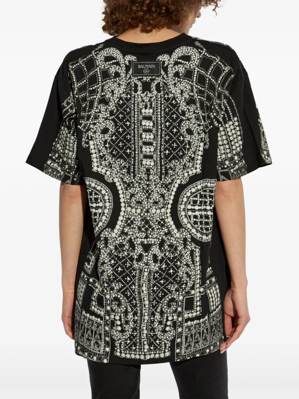 Balmain Top met print Zwart