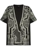 Balmain printed top - Black