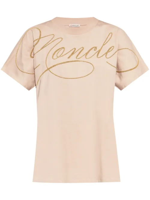 T-shirt à logo brodé - Moncler - Modalova