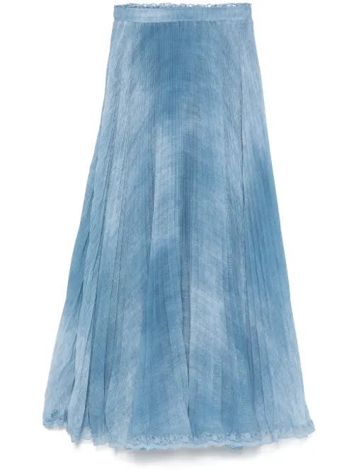 Jupe longue à imprimé jean - Ermanno Scervino - Modalova