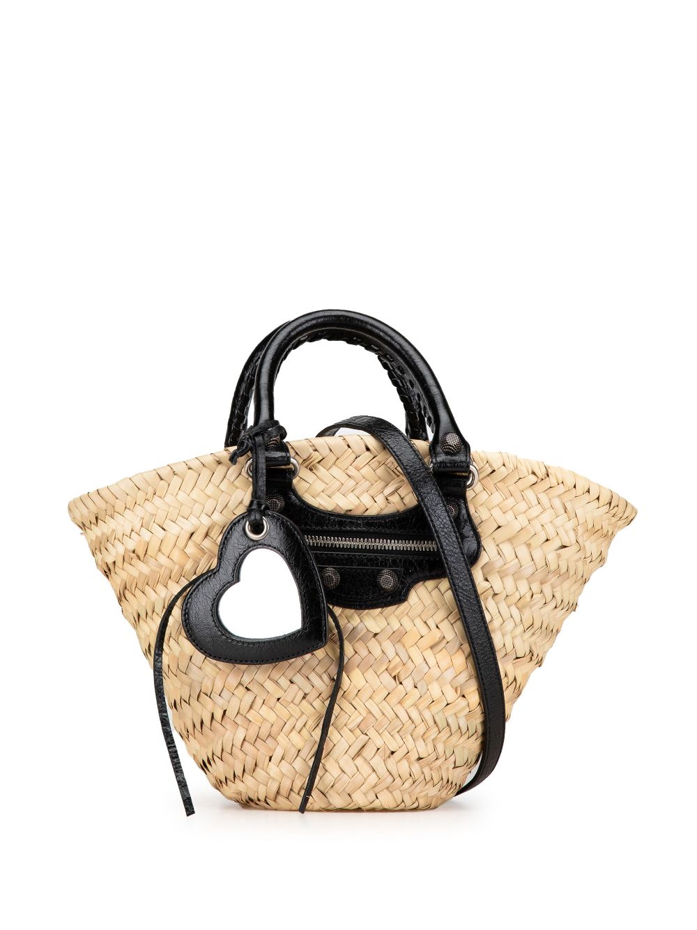 Balenciaga Pre-Owned 2000-2024 Small Raffia Le Cagole Panier Basket Bag satchel - Brown