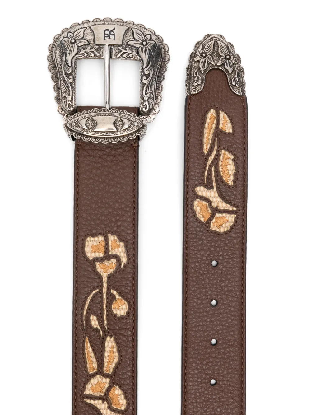 Ermanno Scervino Riem met borduurwerk - Bruin