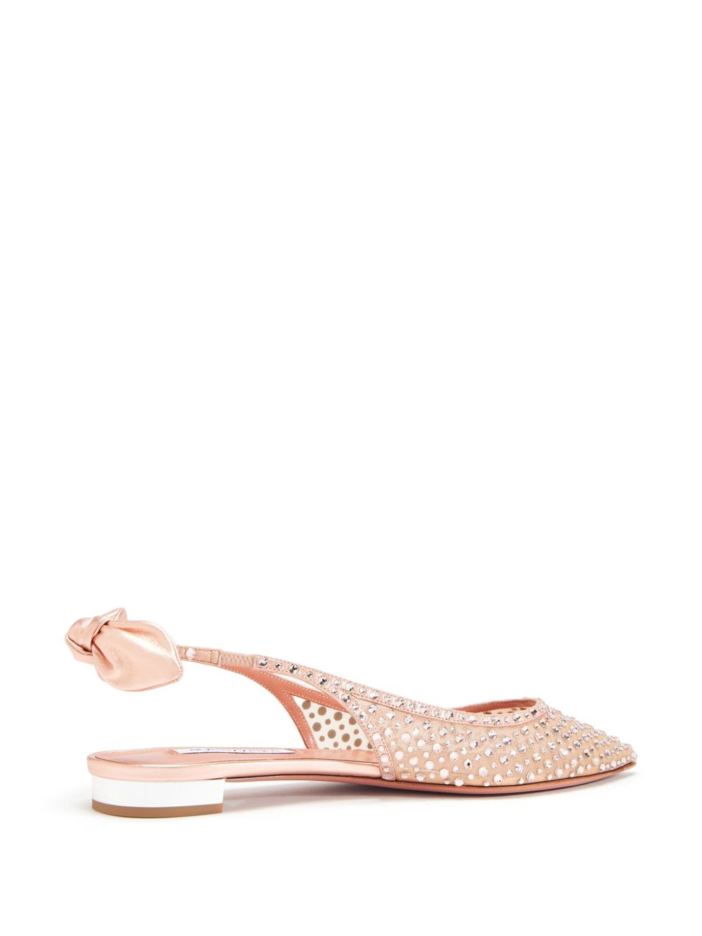 Aquazzura bow-embellished ballerina shoes Neutrals