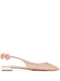 Aquazzura bow-embellished ballerina shoes - Neutrals