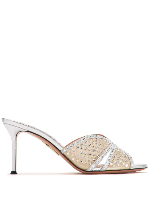 Mules en cuir 75 mm - Aquazzura - Modalova