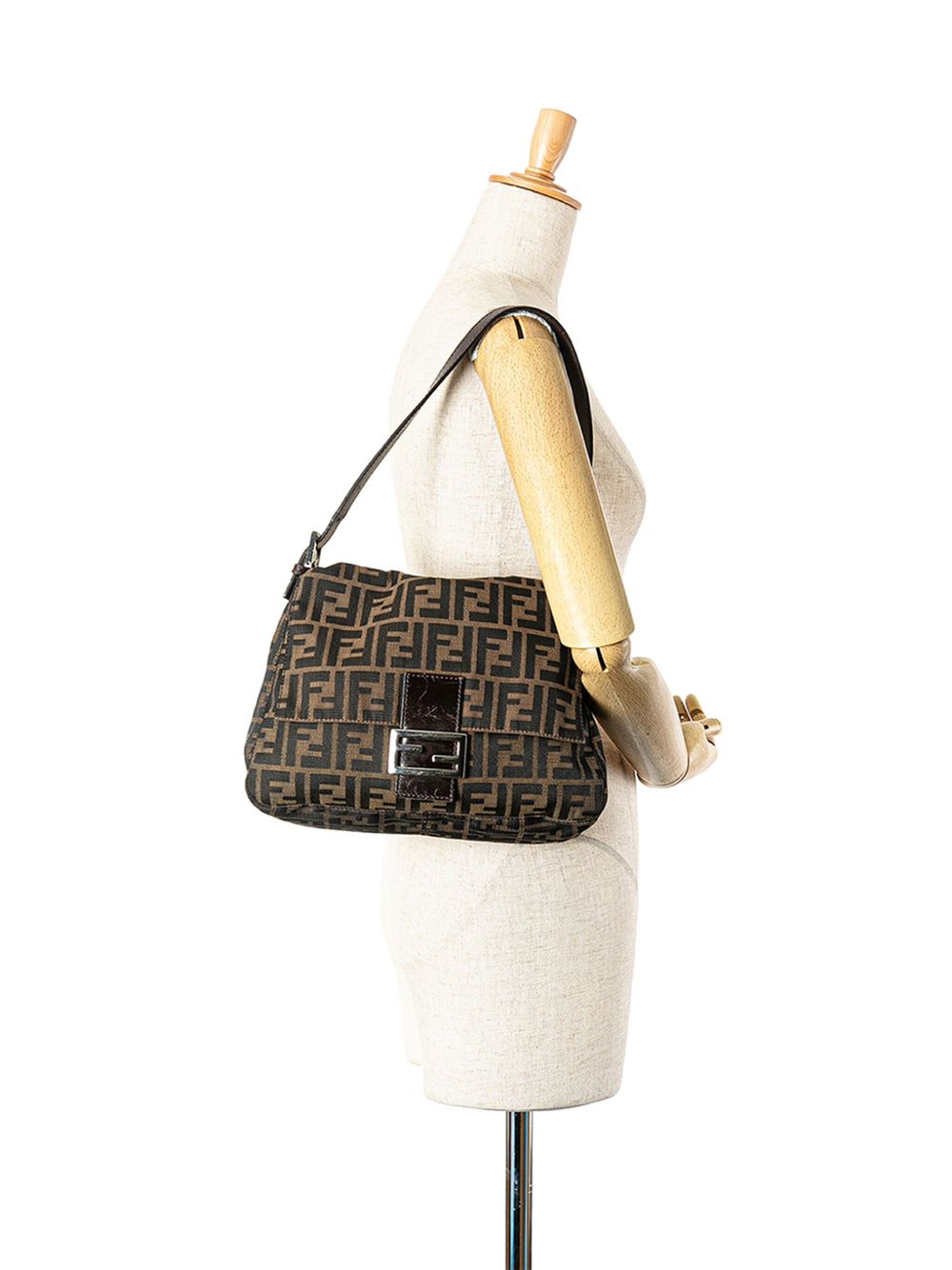 Fendi Pre-Owned 2000-2010 Zucca Canvas Mamma Forever shoulder bag - Brown