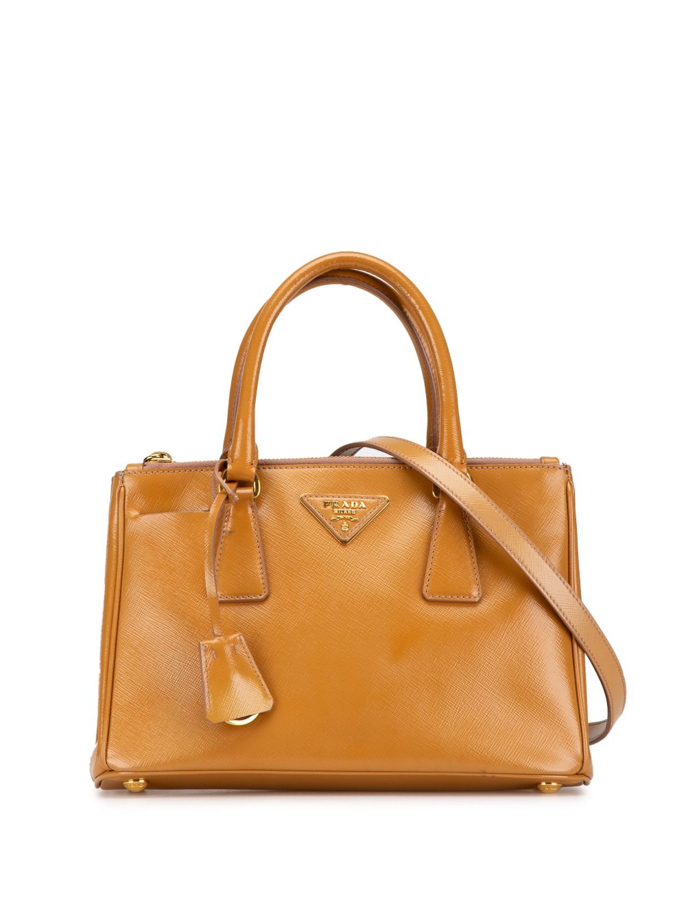 PRADA 2013-2023 SMALL SAFFIANO GALLERIA DOUBLE ZIP SATCHEL