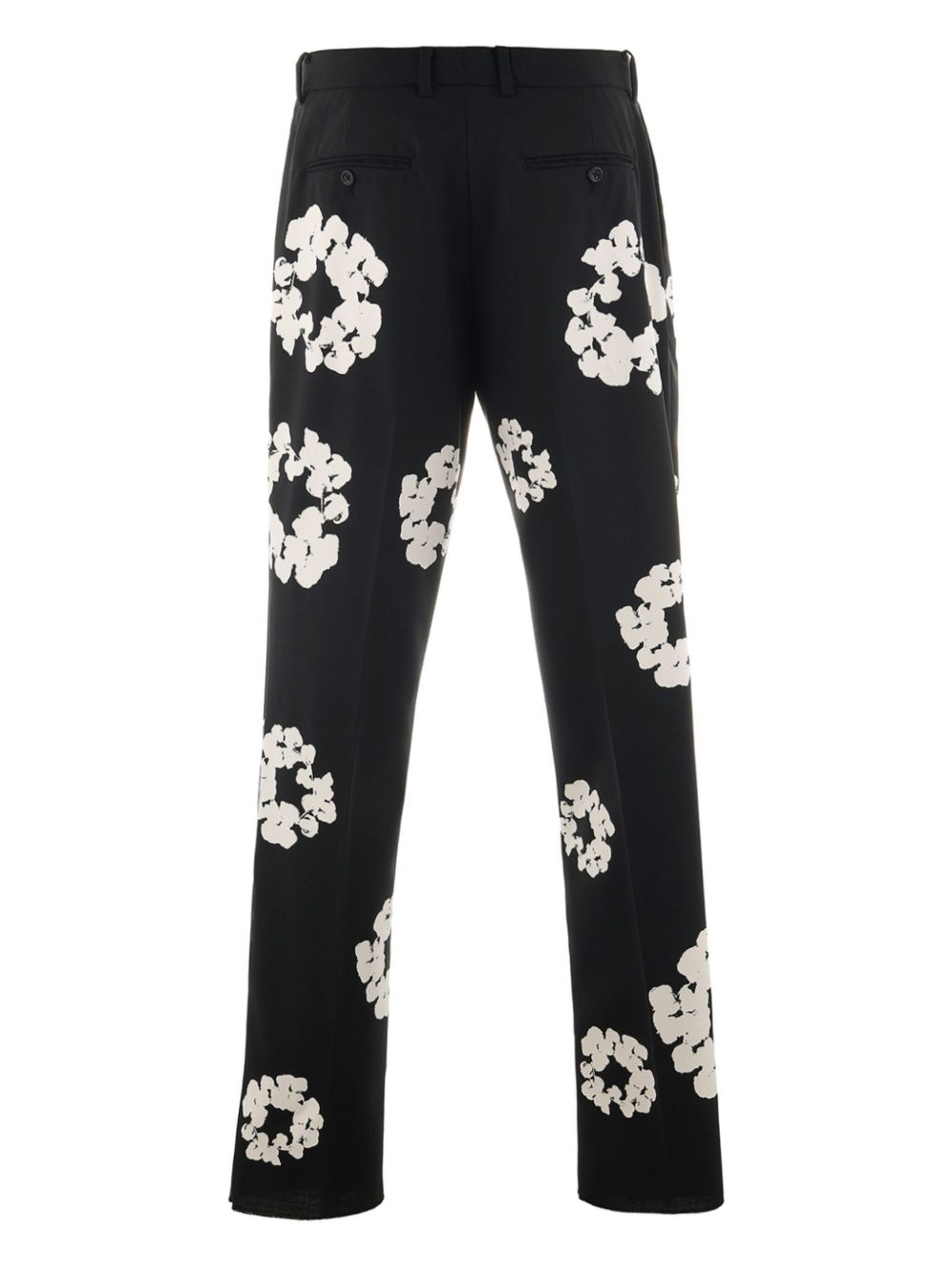 SAINT MXXXXXX Pantalon met kransprint - Zwart