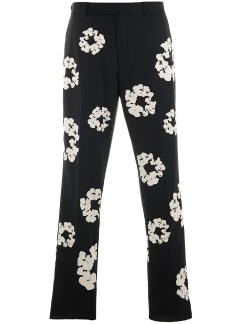 SAINT MXXXXXX Wreath-print tailored trousers