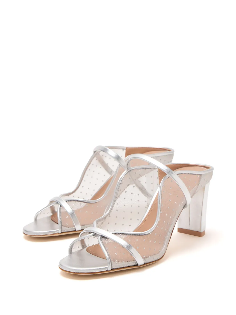 Malone Souliers 85mm Noah mules Silver