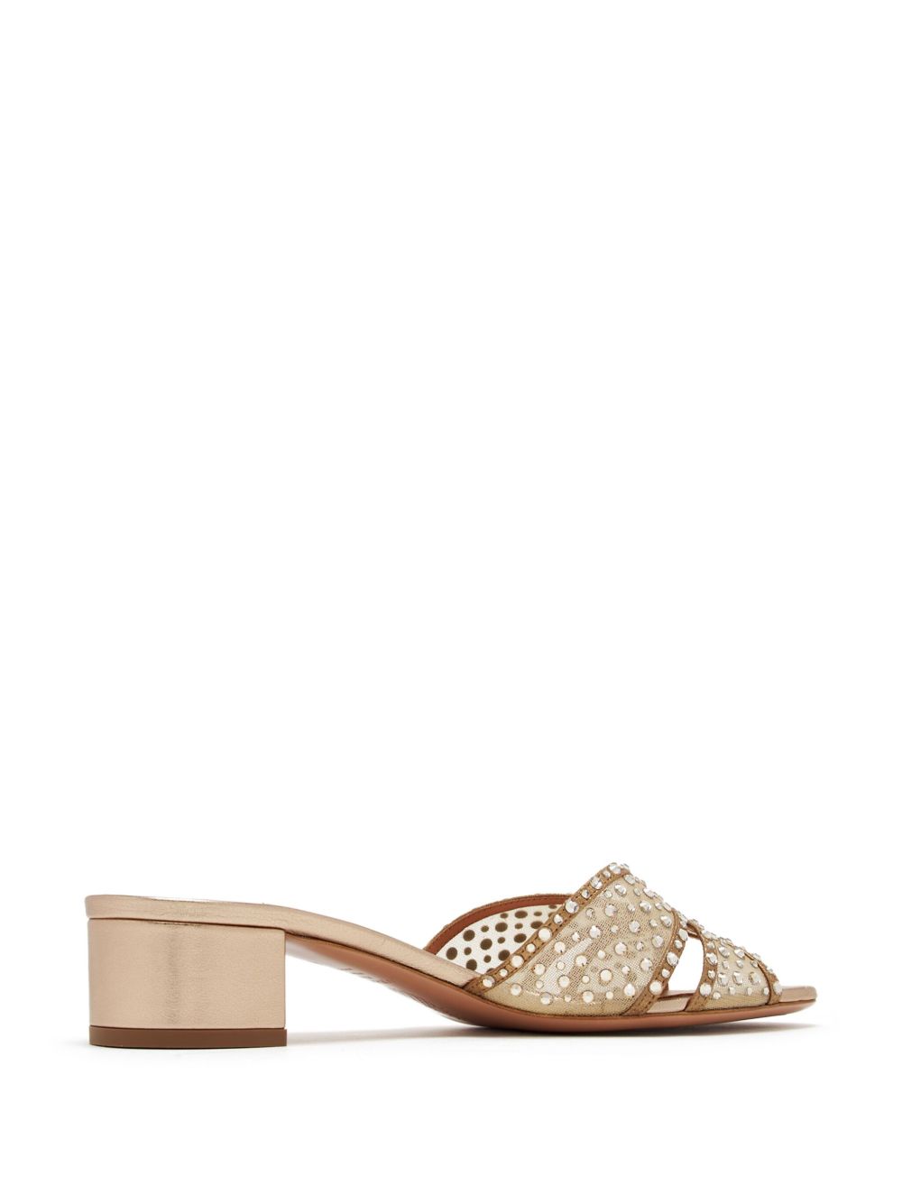 Aquazzura leather mules Gold