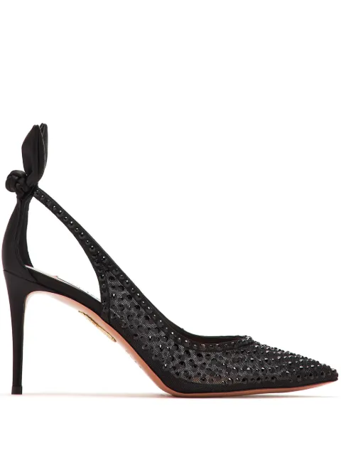 Aquazzura 85mm crystal-embellished pumps 