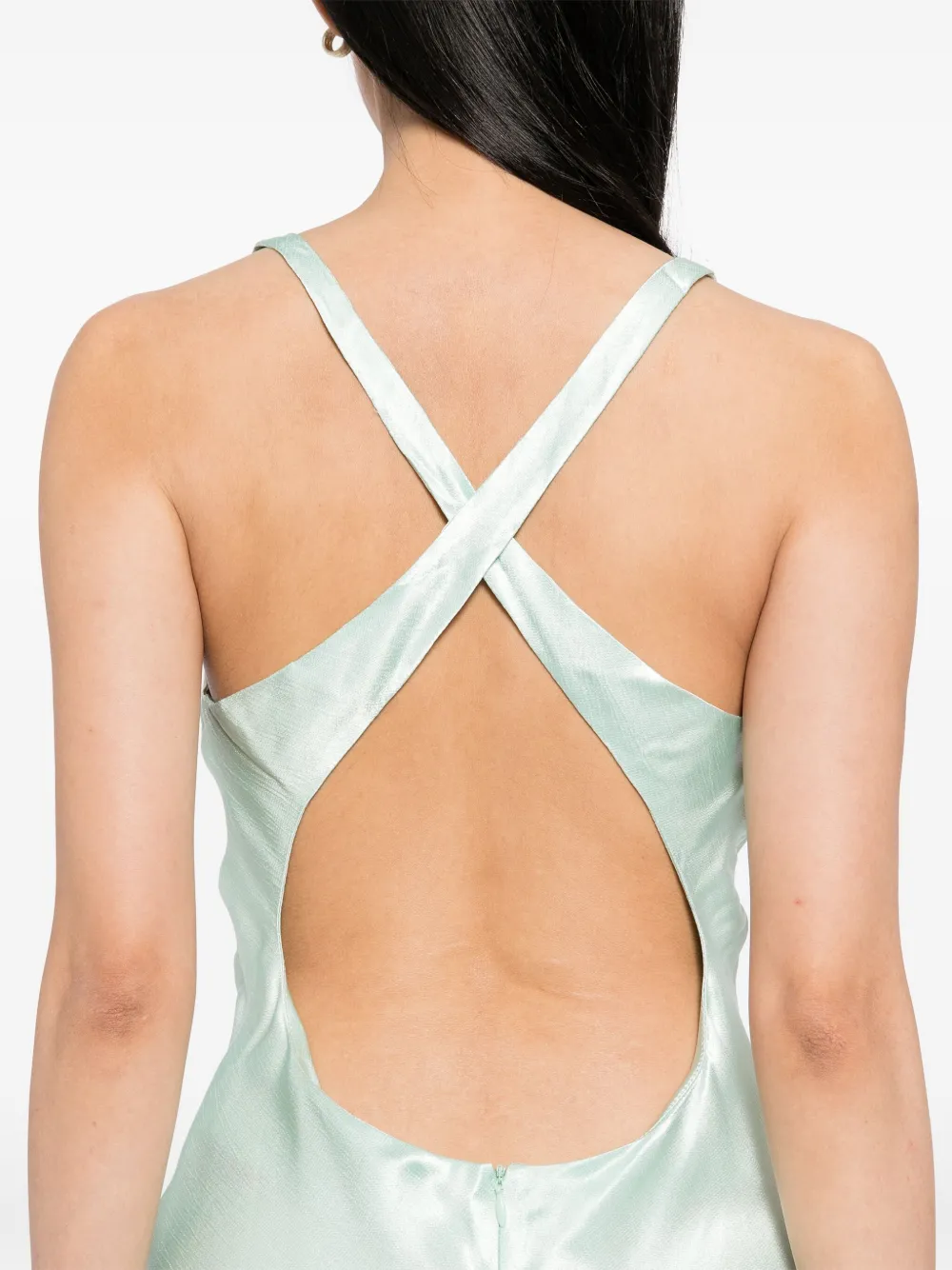 BEC + BRIDGE Maxina jurk met gekruiste bandjes Groen