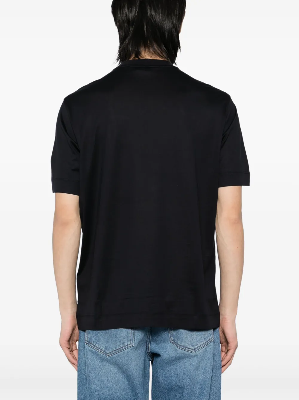 Emporio Armani T-shirt met geborduurd logo Zwart