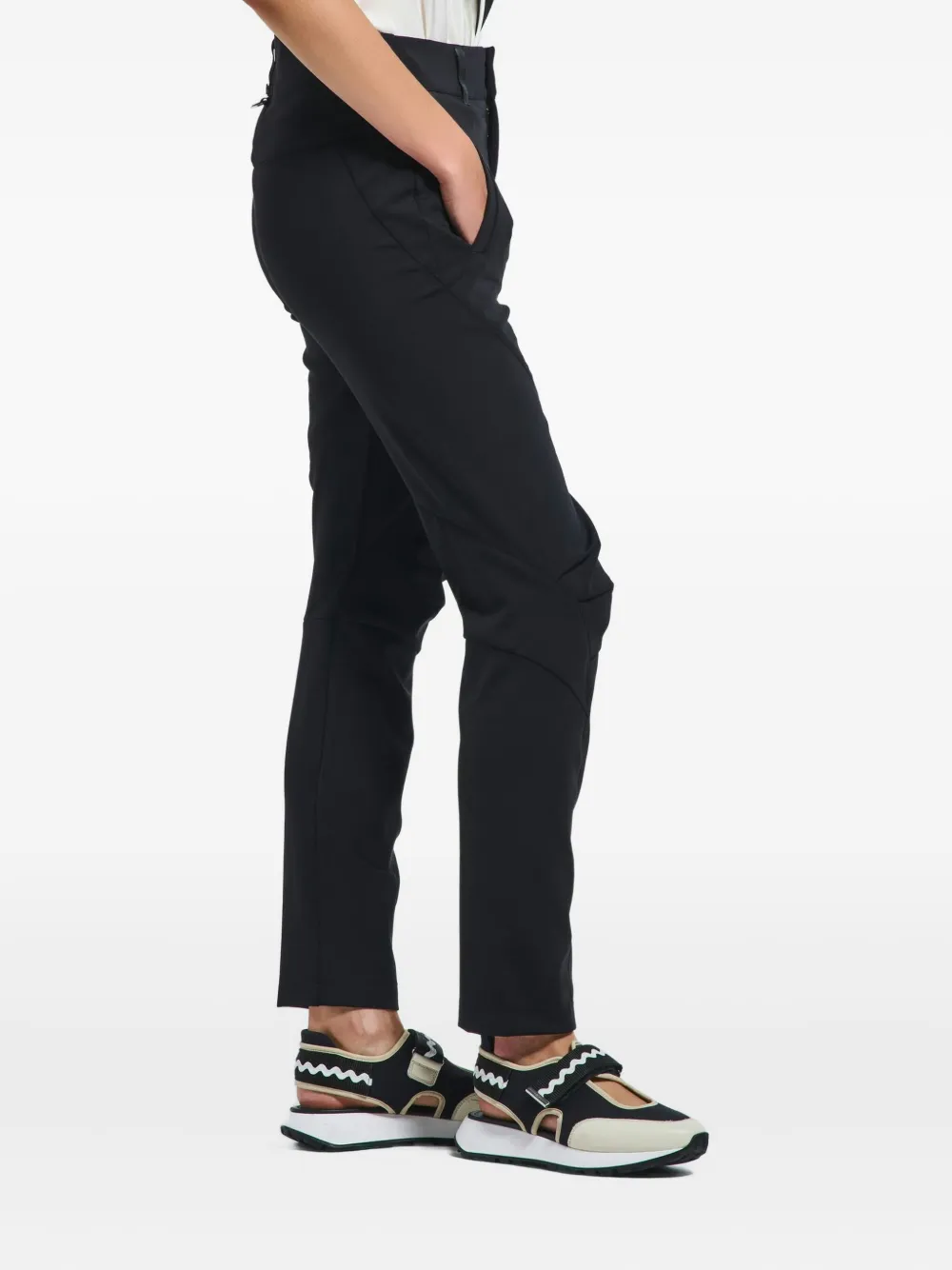 High Tapered Trousers In Black