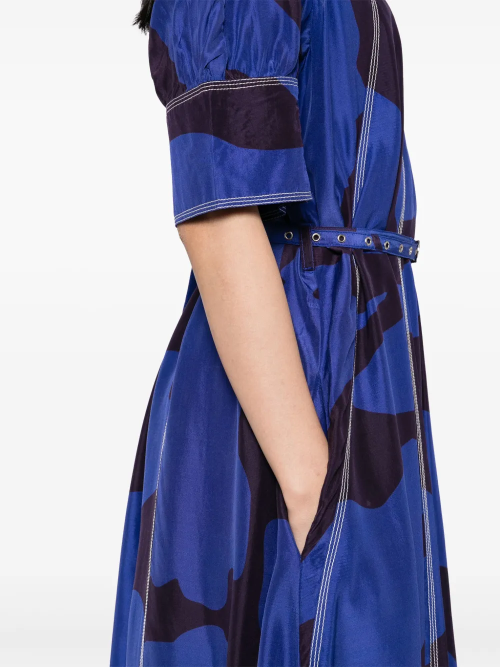 Shop Lovebirds Floral-print Slotted Dress