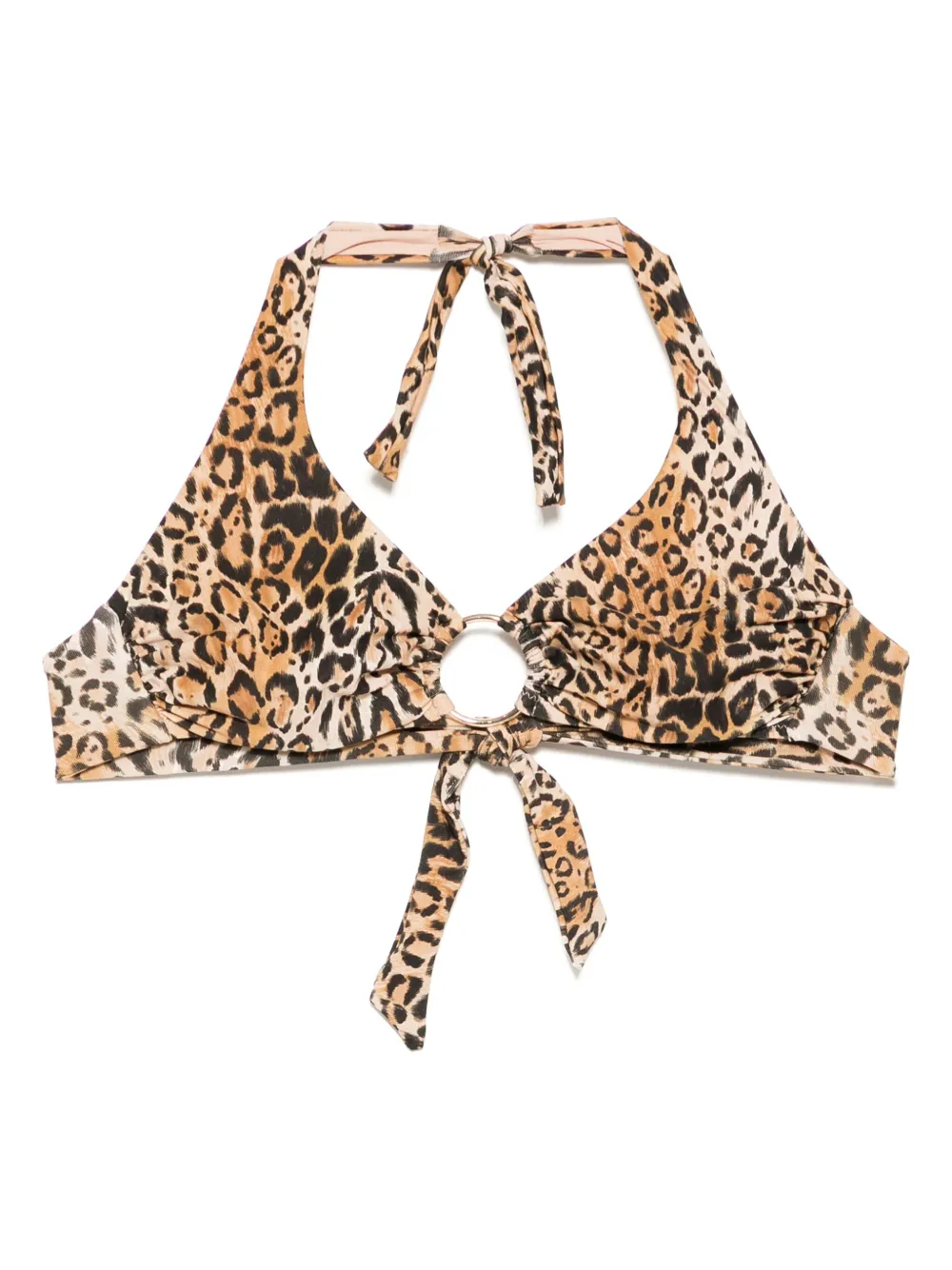 Melissa Odabash Brussels cheetah bikini top - ブラウン Melissa Odabash Brussels cheetah bikini top - ブラウン