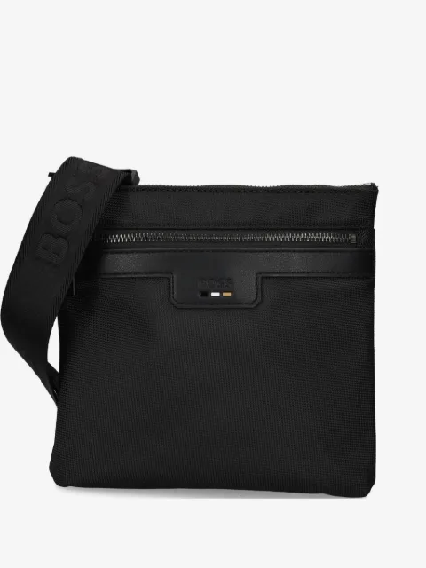 BOSS logo-debossed messenger bag 