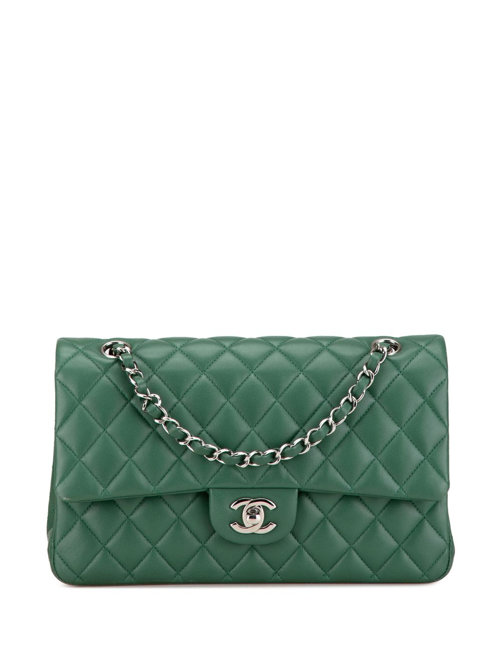 CHANEL 2019 MEDIUM CLASSIC LAMBSKIN DOUBLE FLAP SHOULDER BAG