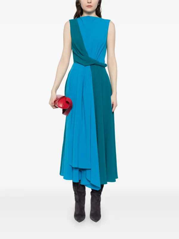 roksanda dress Yellow cinching the waist with a knot for a fluid HIBA DRESS