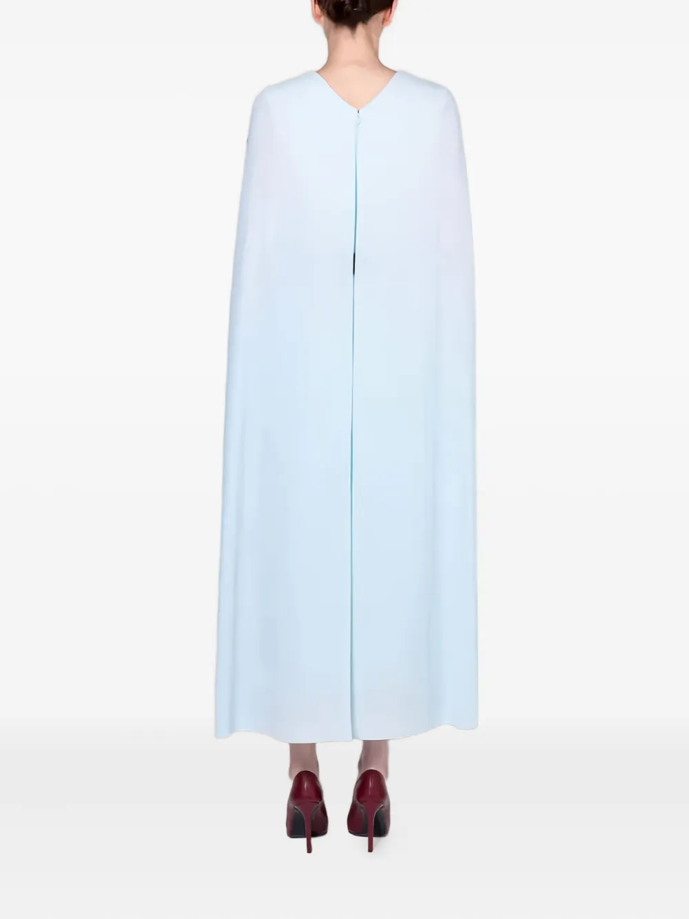 Roksanda Fyera V-neck Belt Midi Dress In Blue