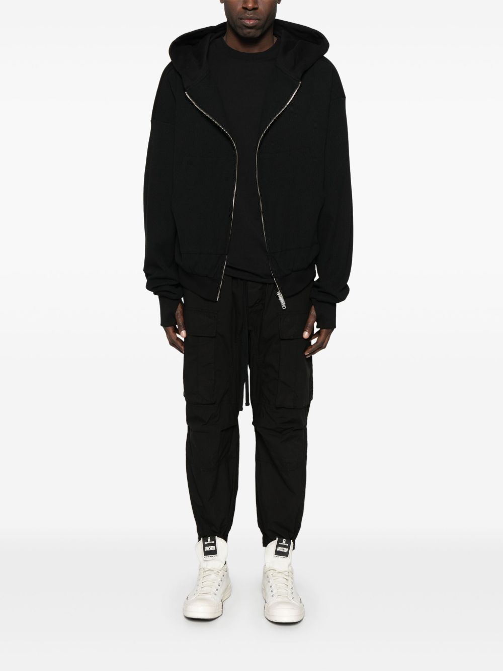 Thom Krom drop-shoulder hoodie - Zwart