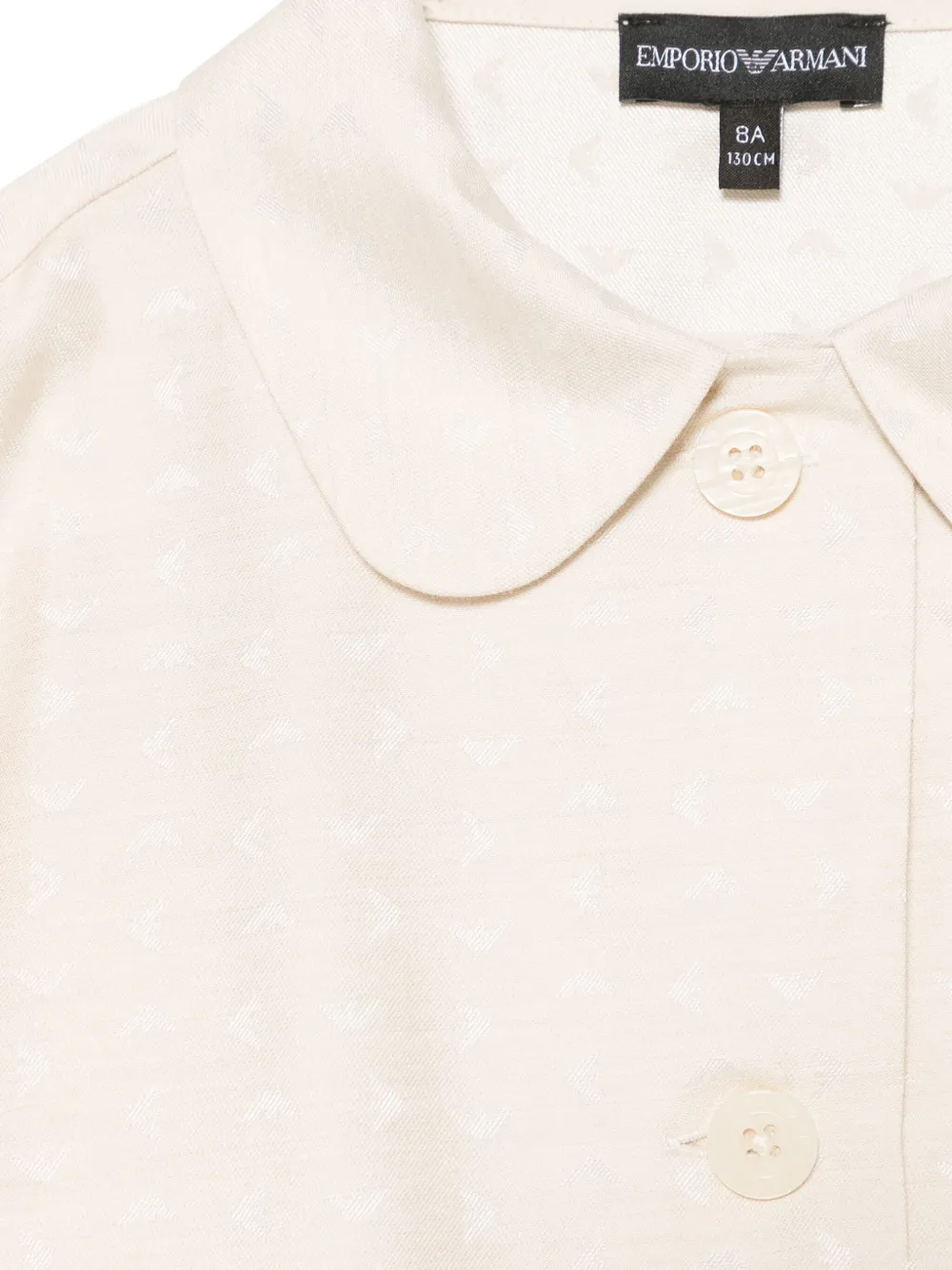 Emporio Armani Kids Blazer met monogram-jacquard Beige