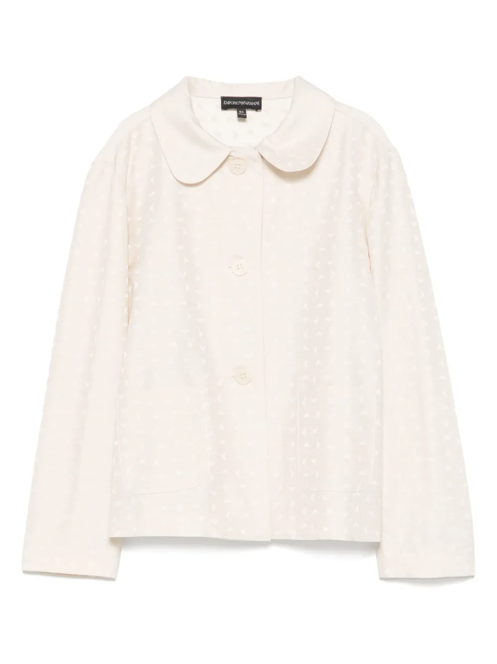 Emporio Ar i Kids Blazer met monogram-jacquard Beige