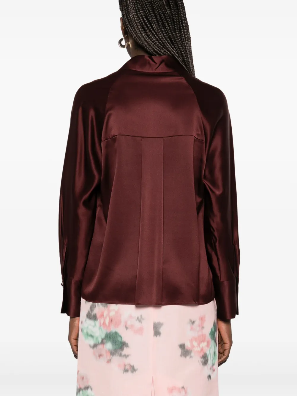 Vince Satijn-zijden blouse Rood