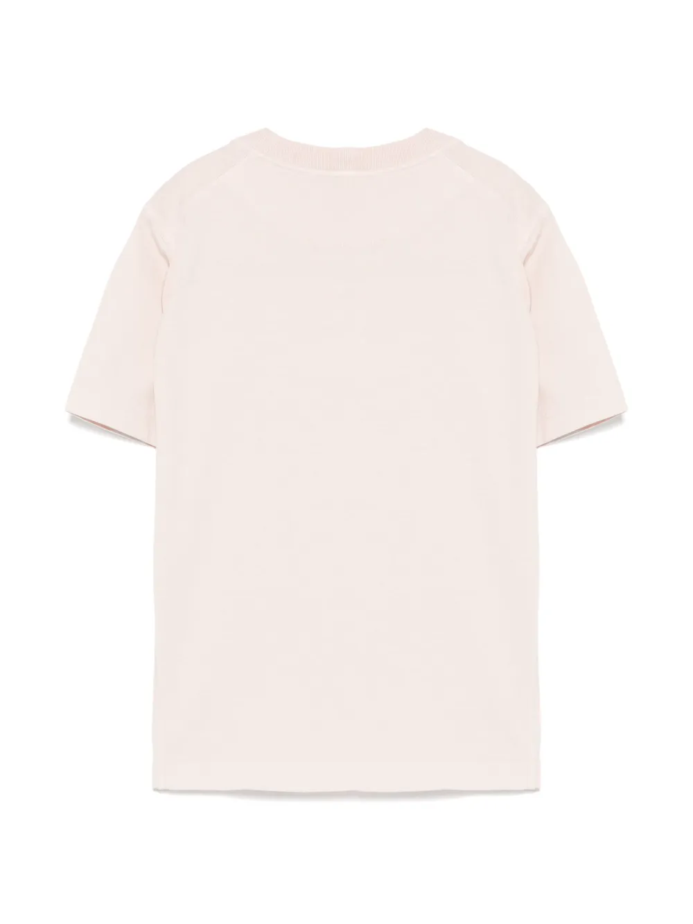 Stone Island Junior T-shirt met geborduurd logo - Roze