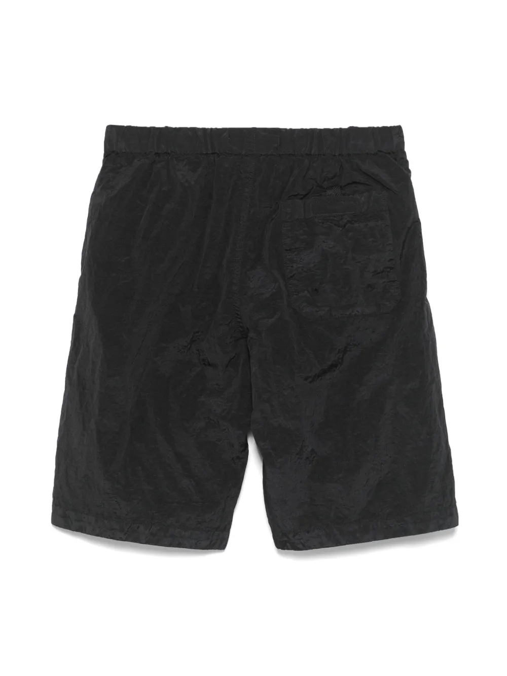 Stone Island Junior Shorts met gekreukte afwerking - Zwart