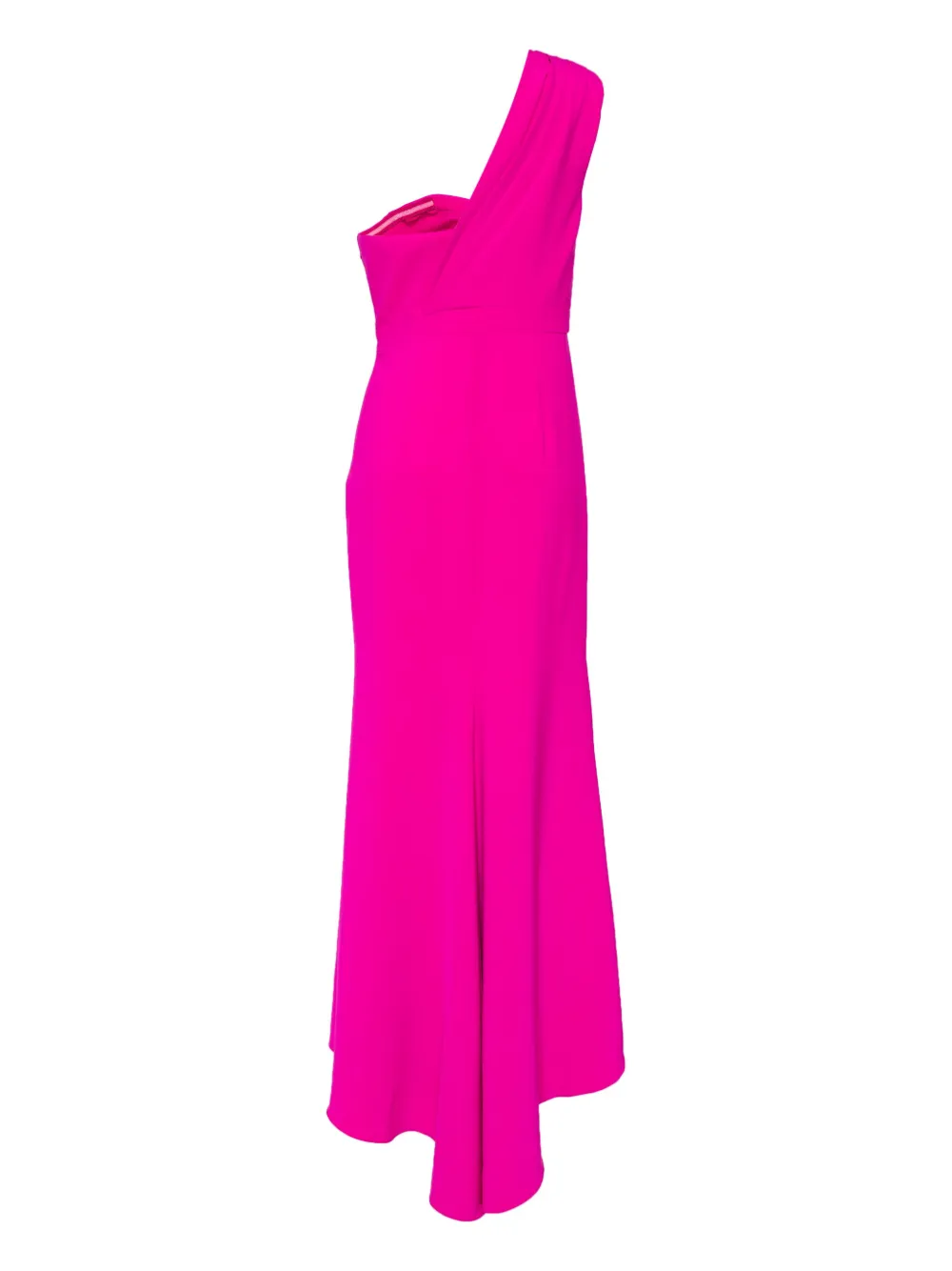 Badgley Mischka draped one-shoulder gown - Roze