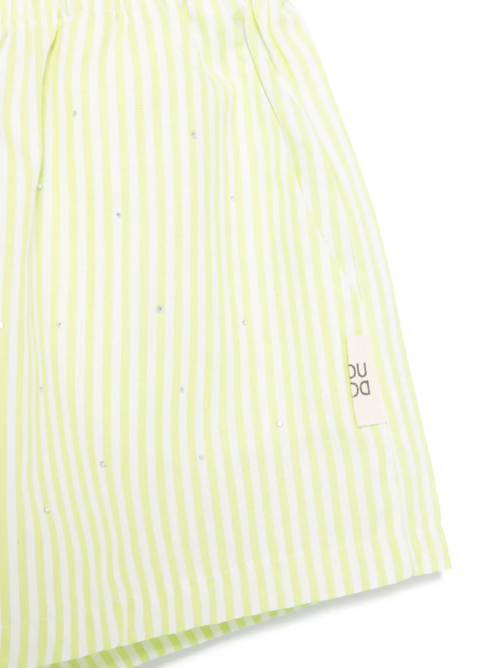 Douuod Kids Gestreepte shorts Groen
