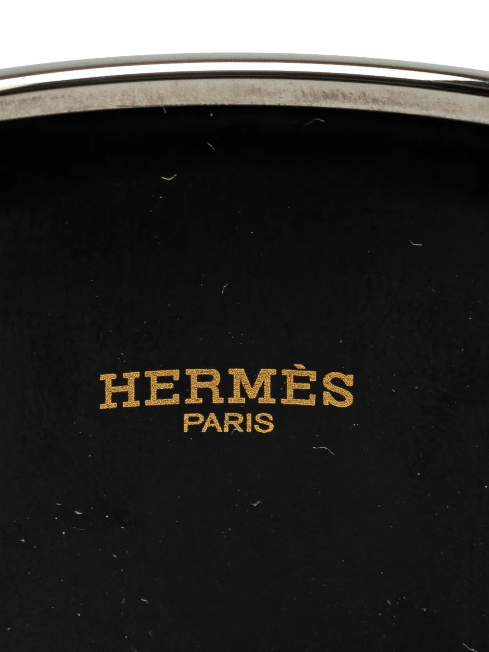 Pre-owned Hermes 20th Century Extra Wide Enamel Chaine D'ancre Bangle 62 Costume Bracelet In Blue
