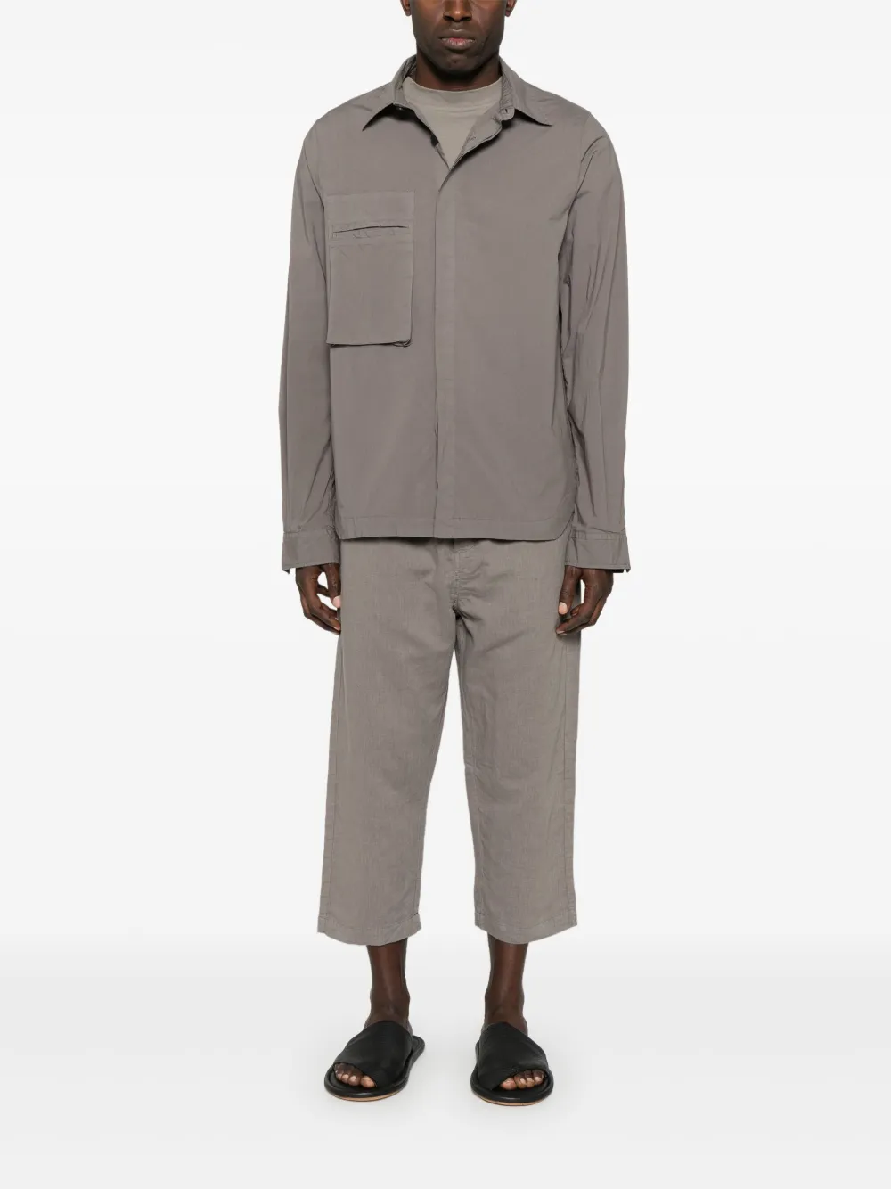 Thom Krom Popeline shirtjack - Grijs