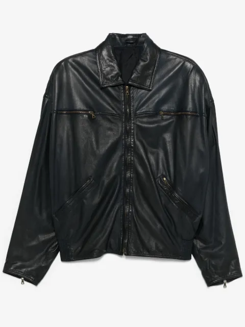 Versace Pre-Owned 1980s leather jacket