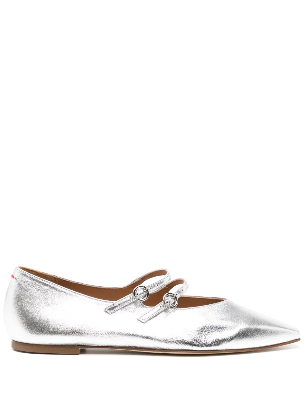 Aeyde Franny ballerina shoes Silver