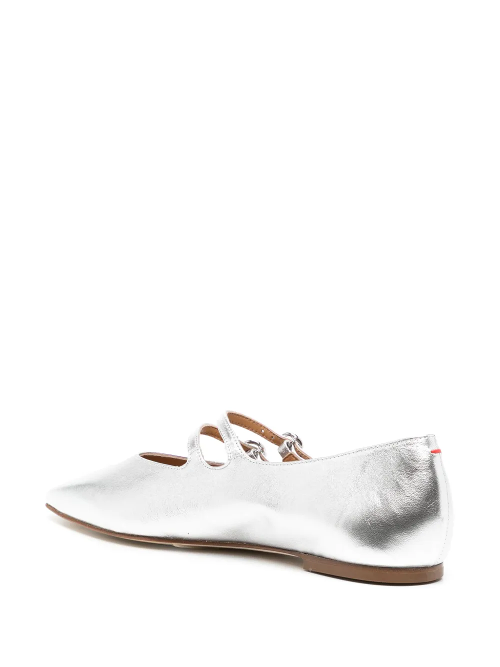 Aeyde Franny ballerina shoes Silver