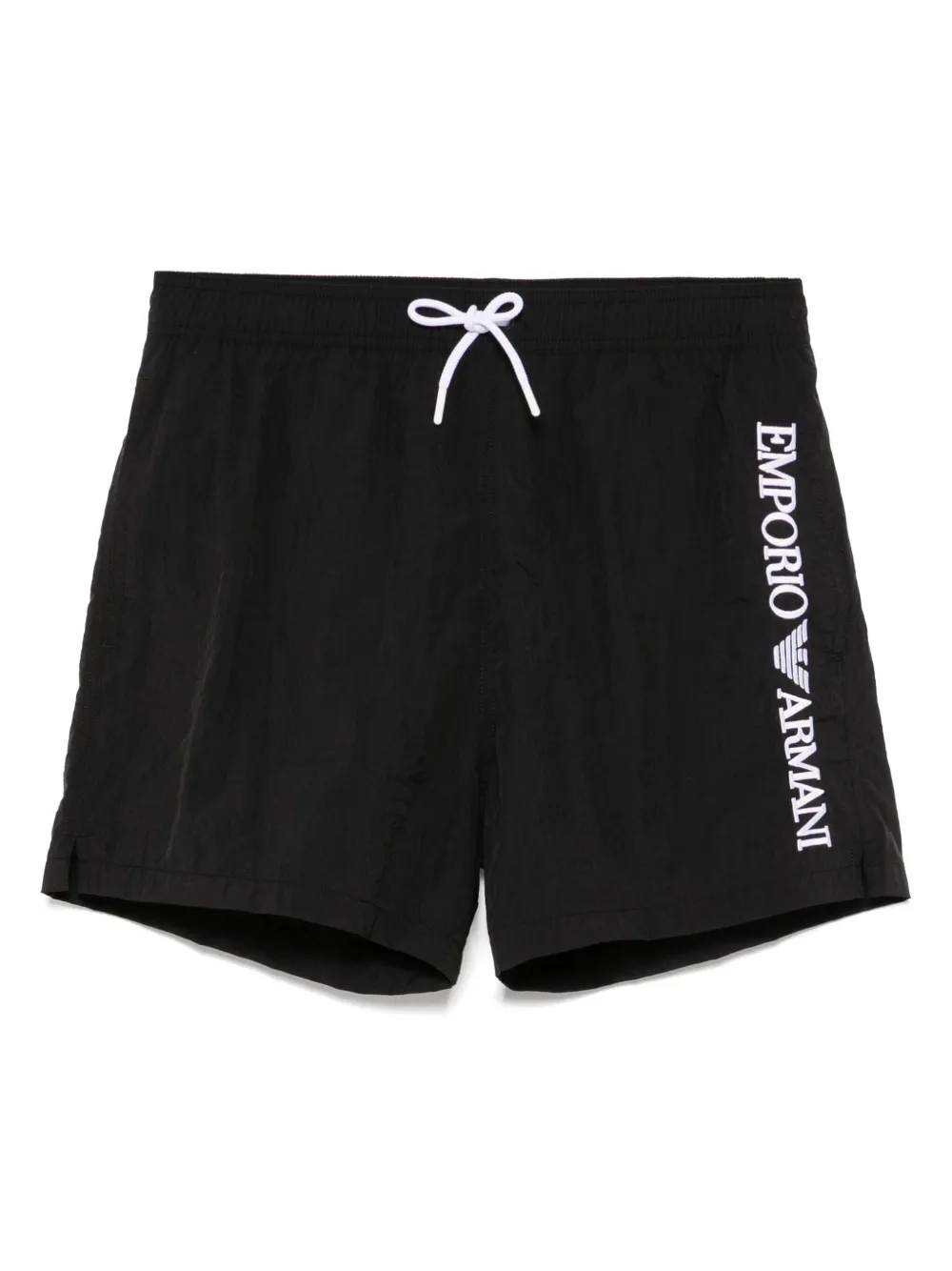 Emporio Armani Zwembroek met geborduurd logo Zwart