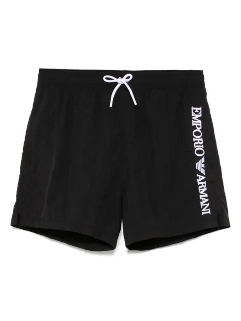 Emporio Armani logo-embroidered swim shorts