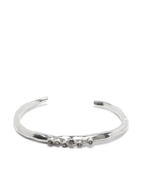 Rosa Maria sterling silver diamond cuff bracelet 