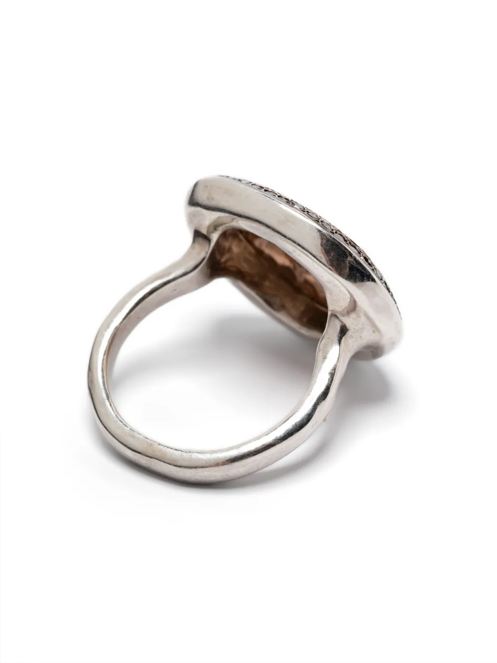  Rosa Maria 12k Rose Gold Diamond Cocktail Ring - Silver 