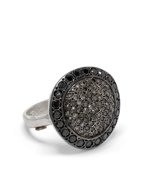 Rosa Maria sterling silver diamond cocktail ring 