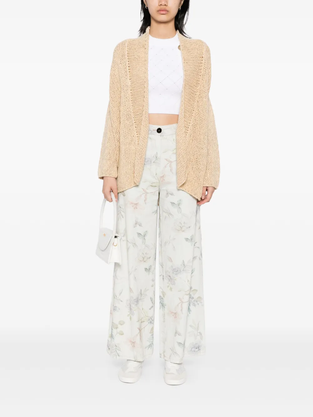 Shop Forte Forte Shawl-collar Cardigan In Brown