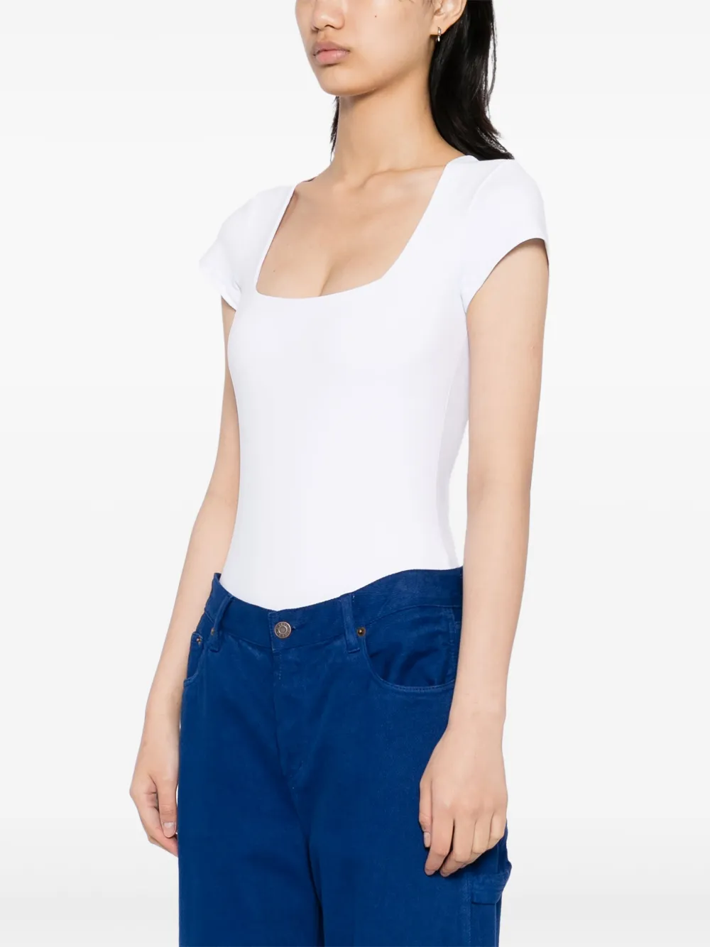 Free People Square Eyes T-shirt In White