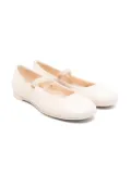 Emporio Armani Kids nappa-leather ballet flats - Neutrals
