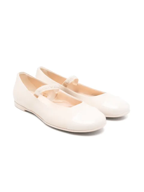 Emporio Armani Kids nappa-leather ballet flats