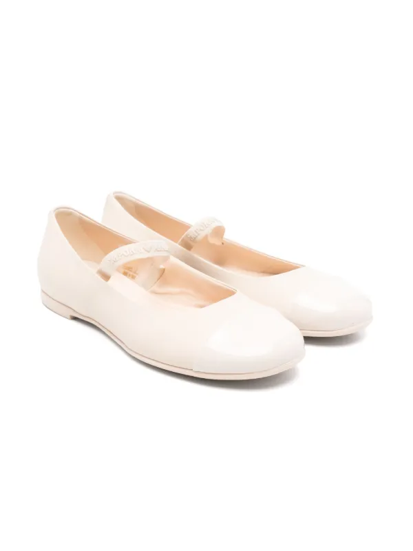 VIP【関税送料無料】希少 EMPORIO ARMANI BALLET FLATS Emporio Armani Kids nappa-leather Ballet Flats | Neutrals
